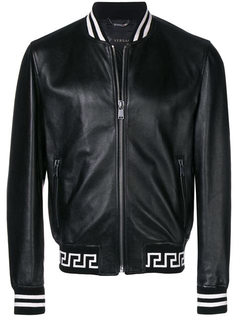 versace sport leather jacket|Versace windbreaker jacket.